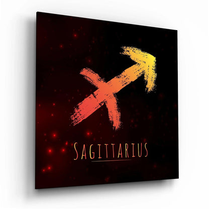 Horoscopes - Sagittarius Glass Wall Art - LUXARTDECO