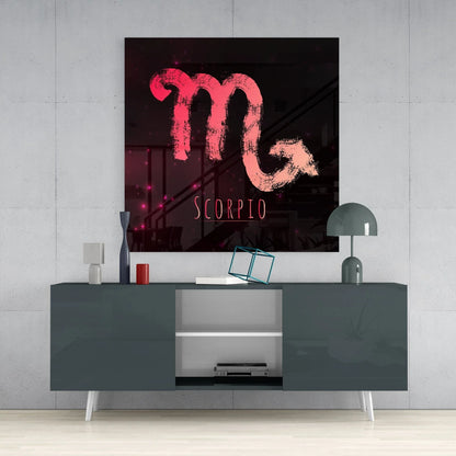 Horoscopes - Scorpio Glass Wall Art - LUXARTDECO
