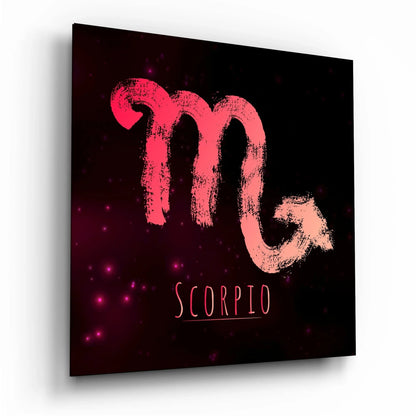 Horoscopes - Scorpio Glass Wall Art - LUXARTDECO