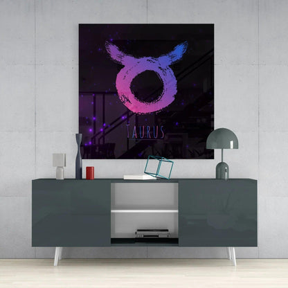 Horoscopes - Taurus Glass Wall Art - LUXARTDECO