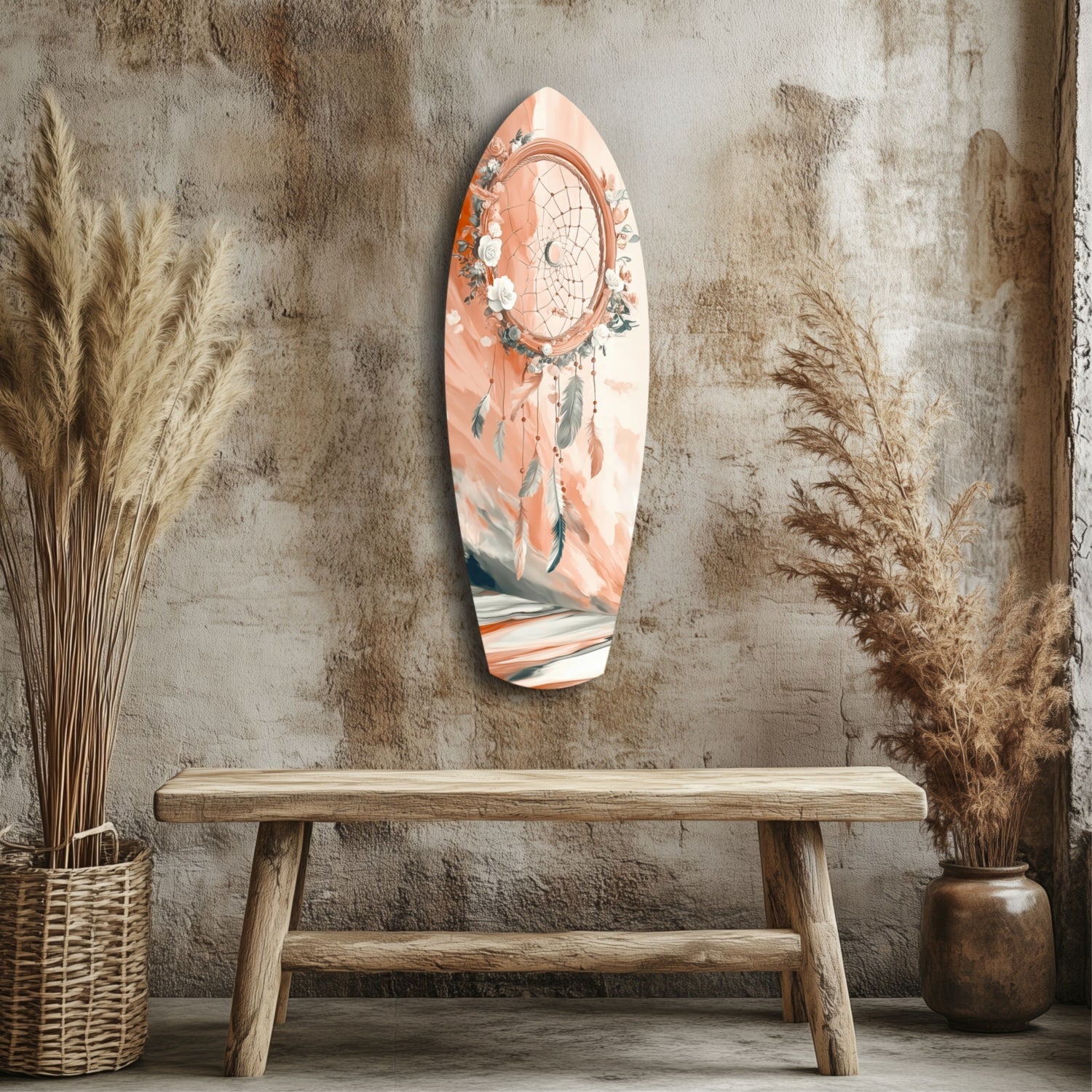 Dreamcatcher Glass Wall Art