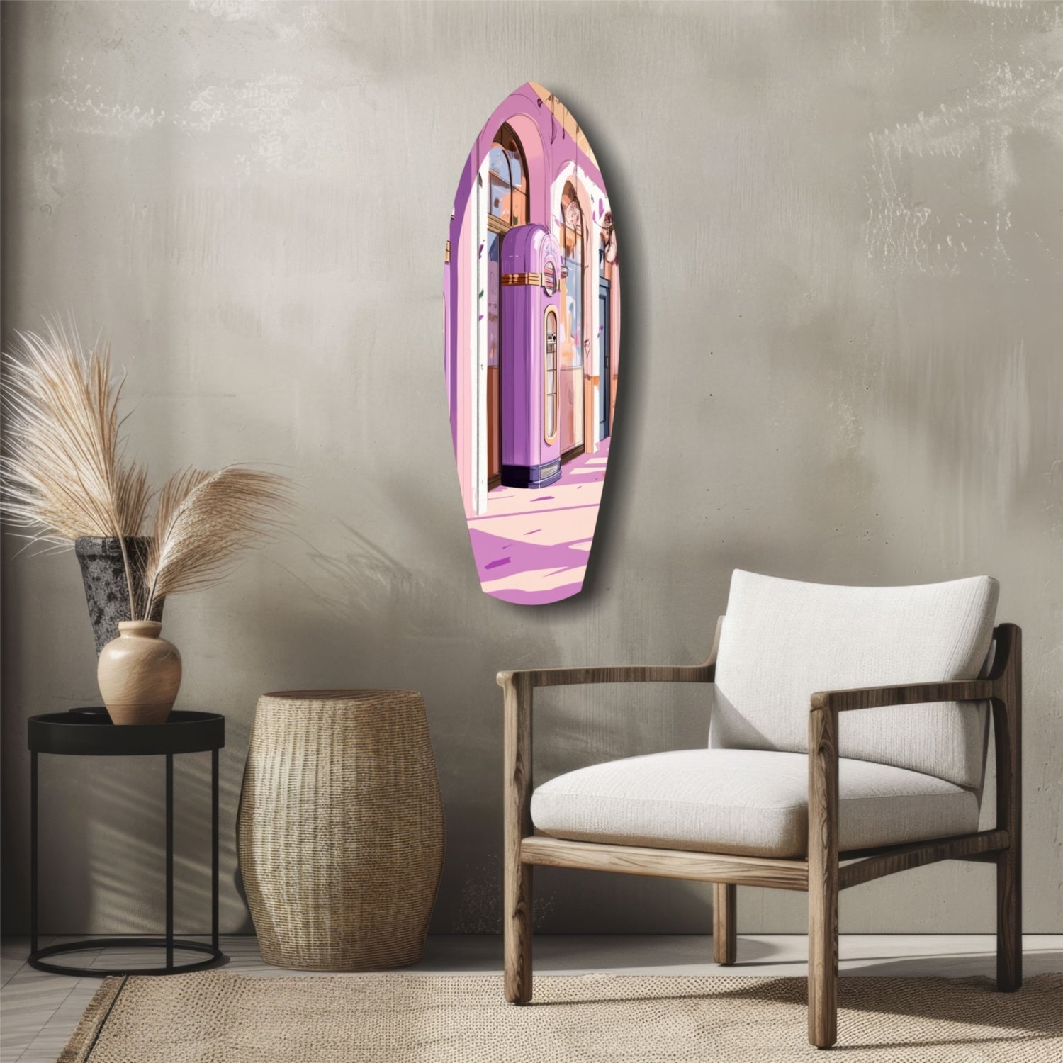 Vintage Melody Box Glass Wall Art