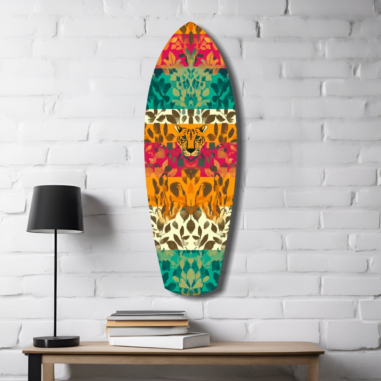 Camouflaged Tiger Glass Wall Art