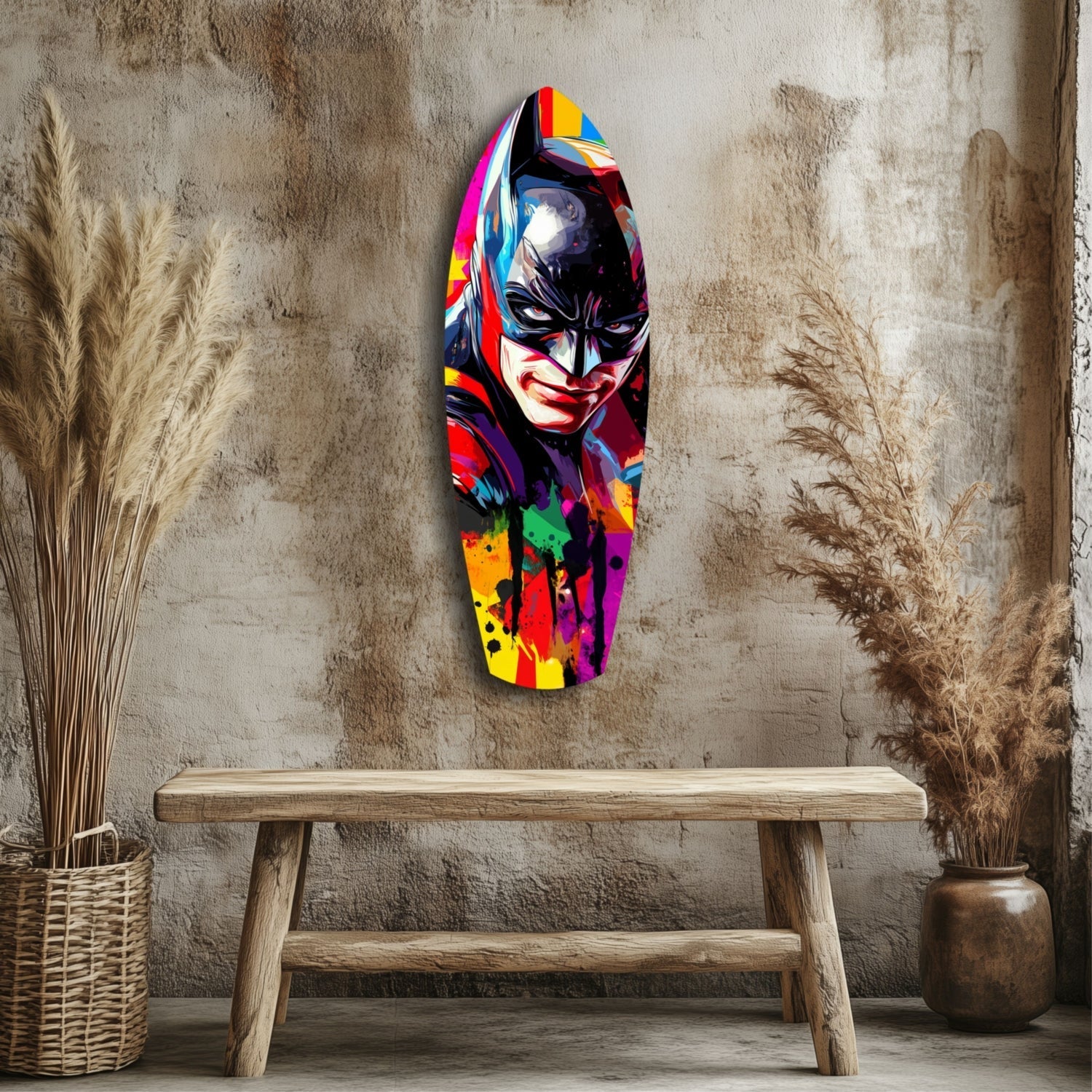 Shadowed Vigilante Glass Wall Art