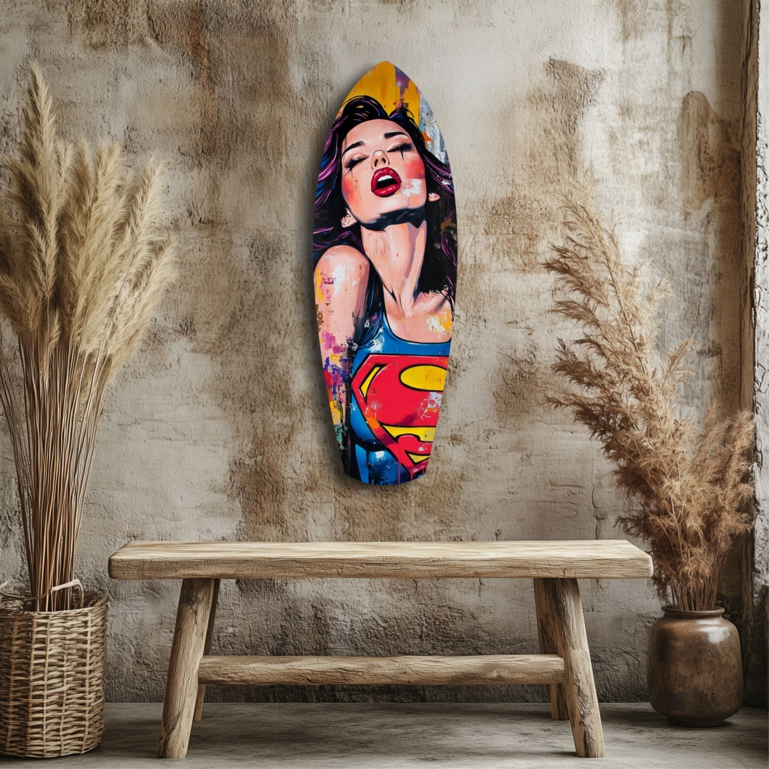 Supergirl Glass Wall Art