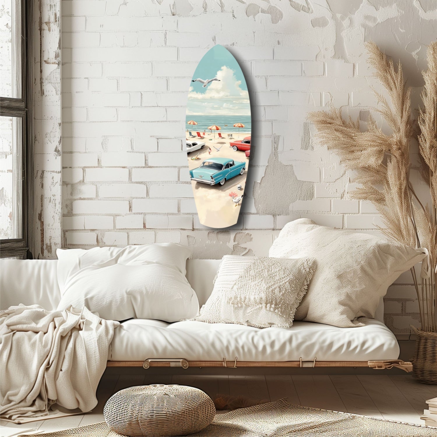 Timeless by the Sea V3 Glass Wall Art