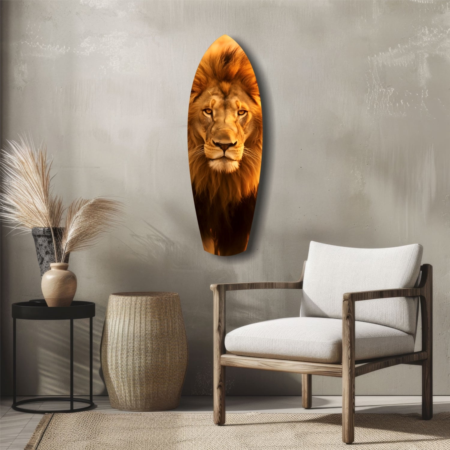 Mr Lion Glass Wall Art