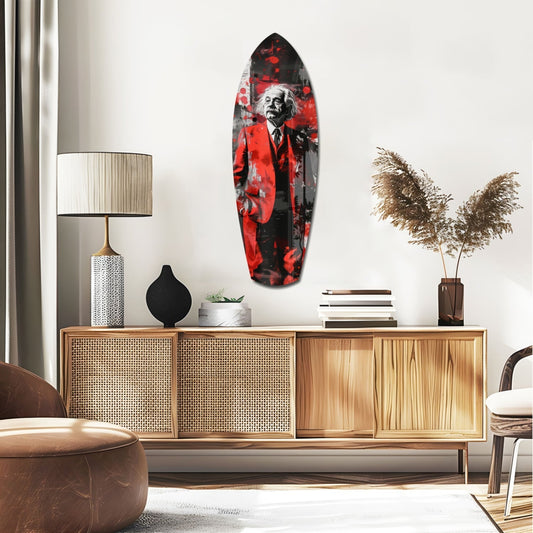 Einstein Mood V2 Glass Wall Art