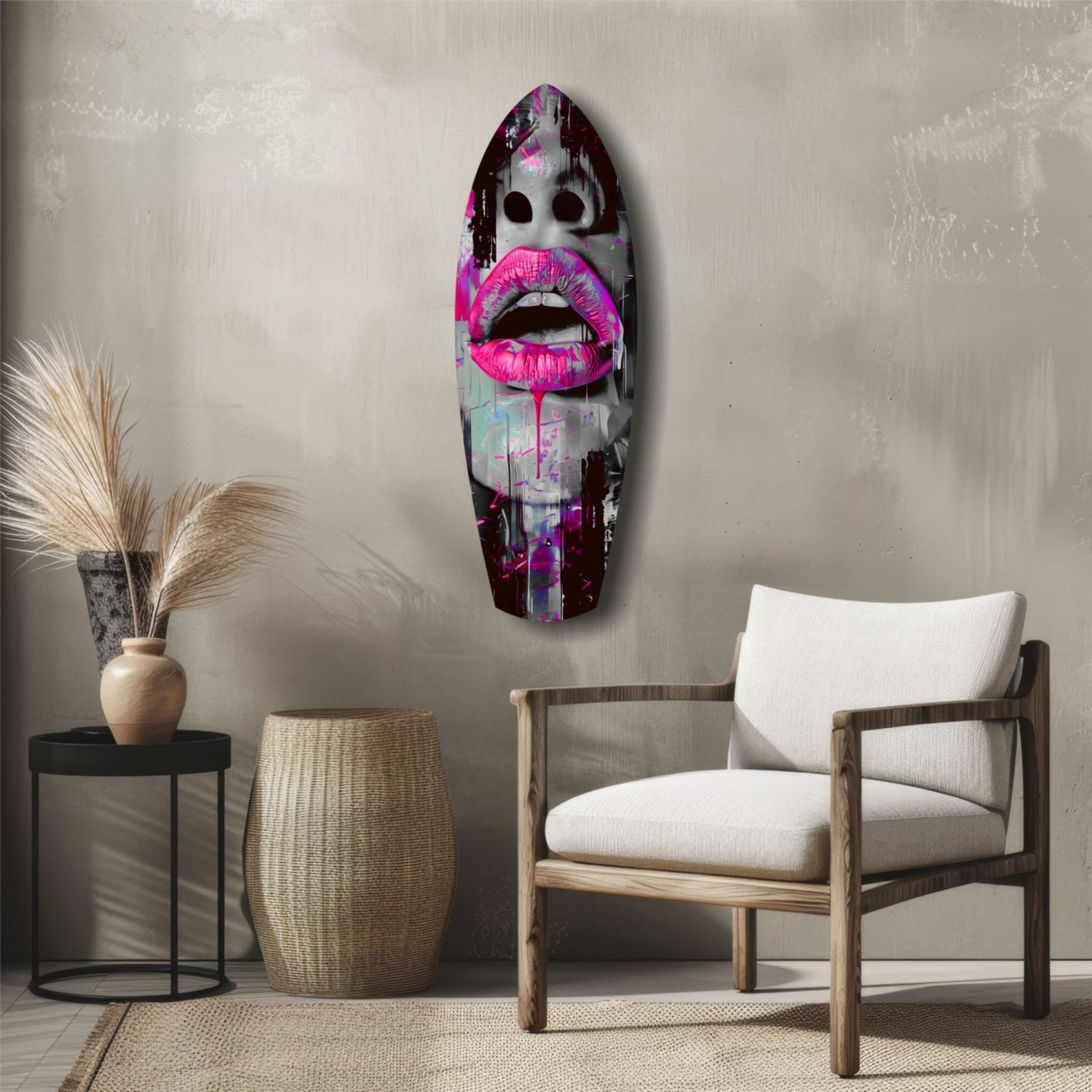 Colorful Lips V4 Glass Wall Art