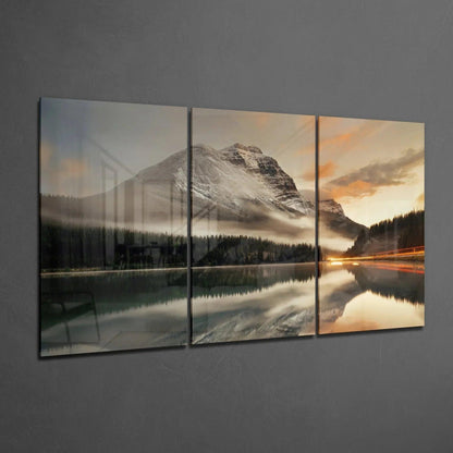Mountain View Glass Wall Art - LUXARTDECO