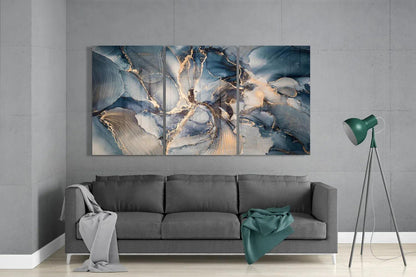 Blue Glass Wall Art - LUXARTDECO