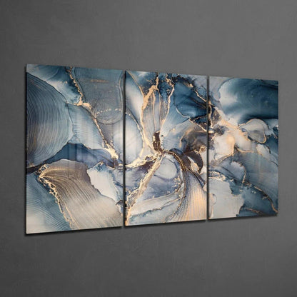 Blue Glass Wall Art - LUXARTDECO