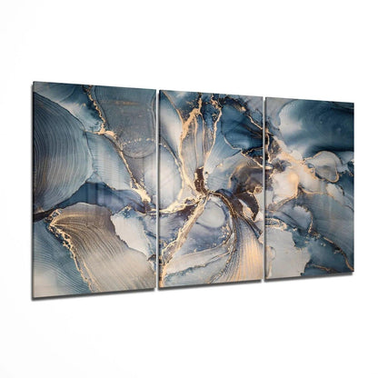 Blue Glass Wall Art - LUXARTDECO