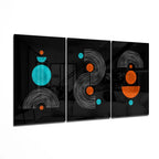 3 Wise Shapes Glass Wall Art - LUXARTDECO