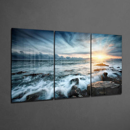Sunset Mega Glass Wall Art - LUXARTDECO