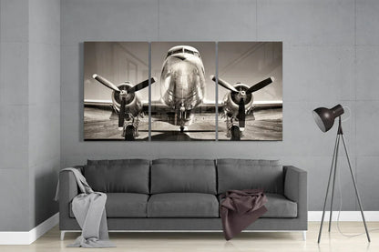 Plane Mega Glass Wall Art - LUXARTDECO