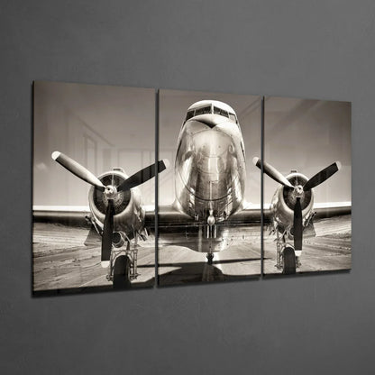 Plane Mega Glass Wall Art - LUXARTDECO