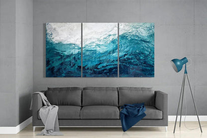 Water Mountains Mega Glass Wall Art - LUXARTDECO