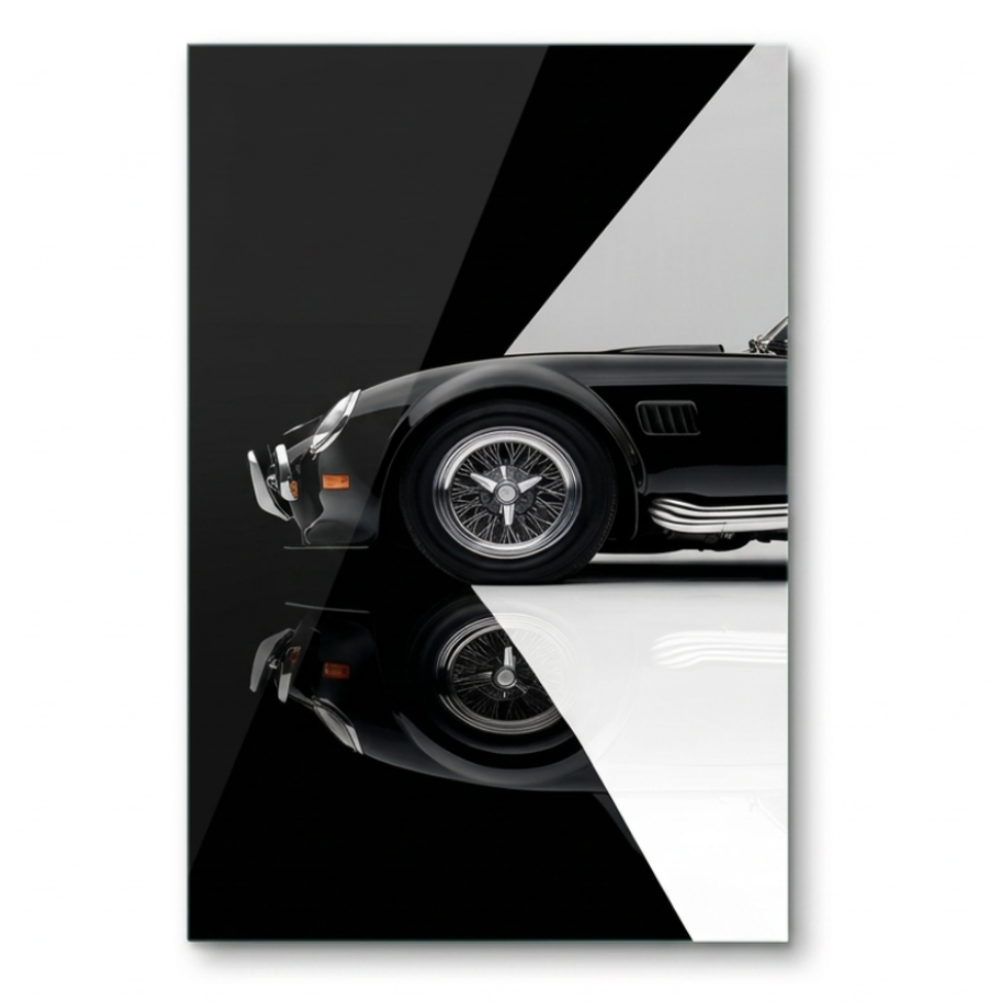 Mockup frontale D-202 su sfondo bianco, canvas quadrato e pannello verticale