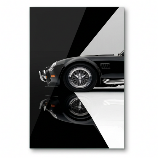 Mockup frontale D-202 su sfondo bianco, canvas quadrato e pannello verticale