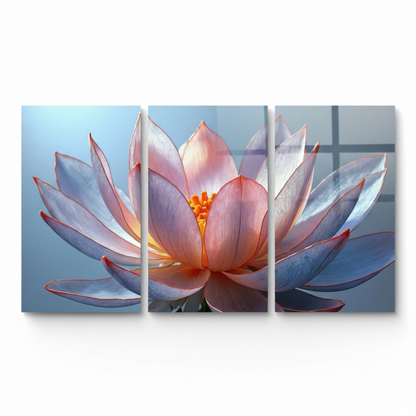 Lotus Flower Glass Wall Art