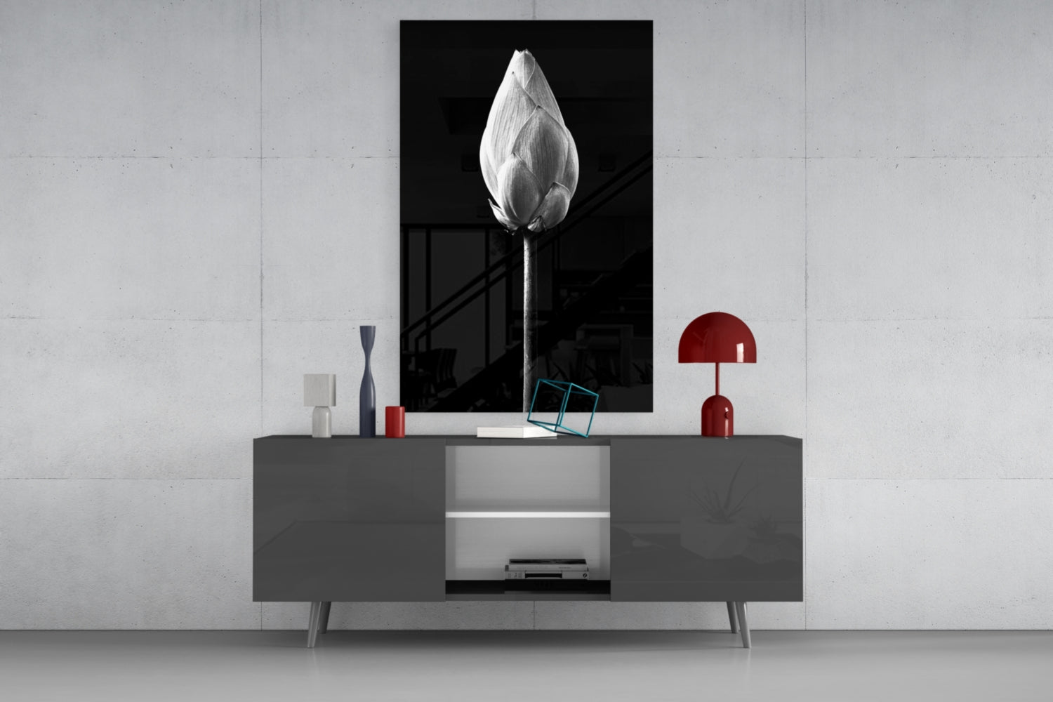 Flower Glass Wall Art