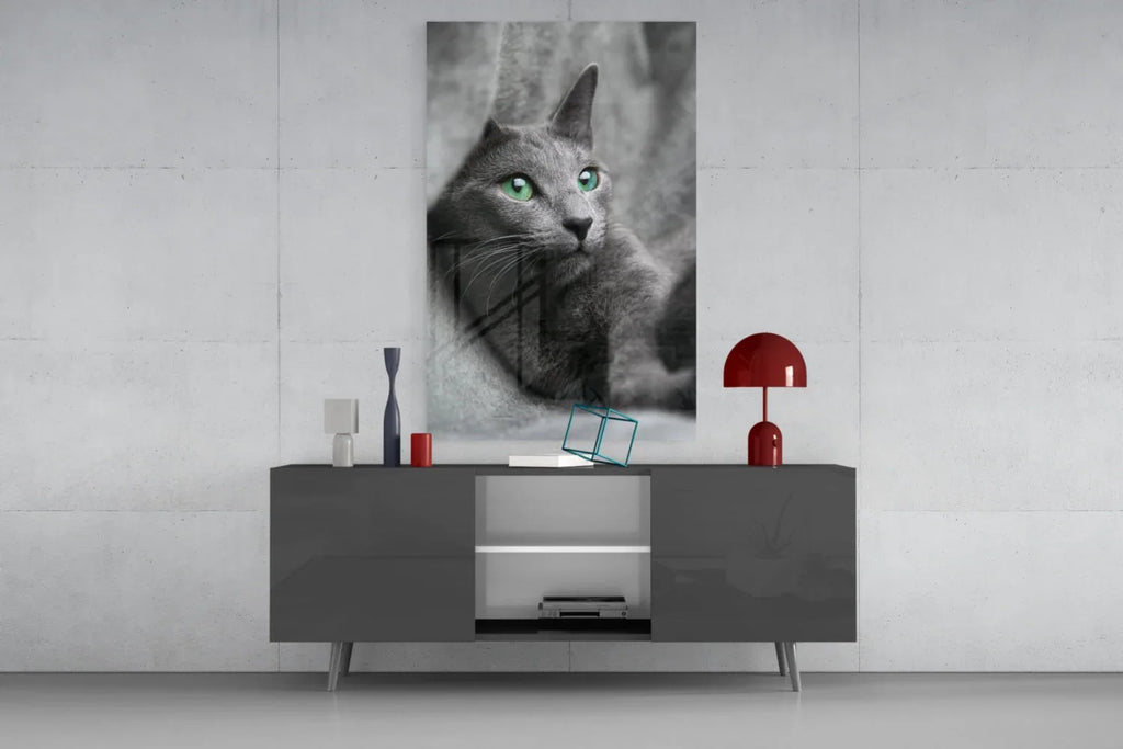 Cat Glass Wall Art - LUXARTDECO