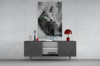 Cat Glass Wall Art - LUXARTDECO