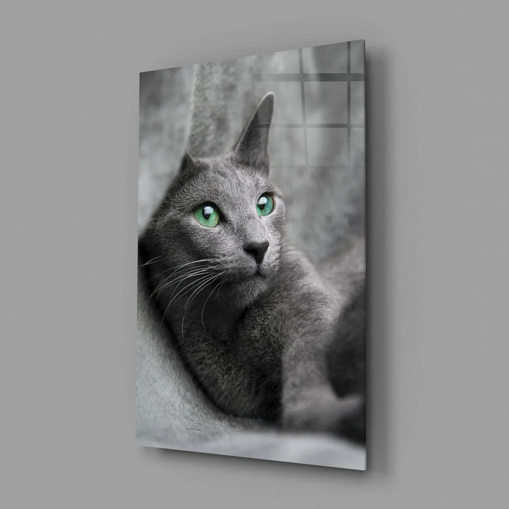 Cat Glass Wall Art - LUXARTDECO