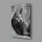 Cat Glass Wall Art - LUXARTDECO