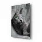 Cat Glass Wall Art - LUXARTDECO