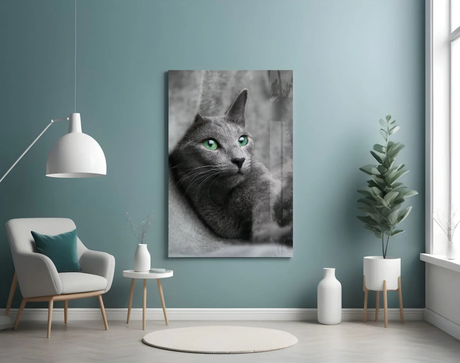 Cat Glass Wall Art - LUXARTDECO
