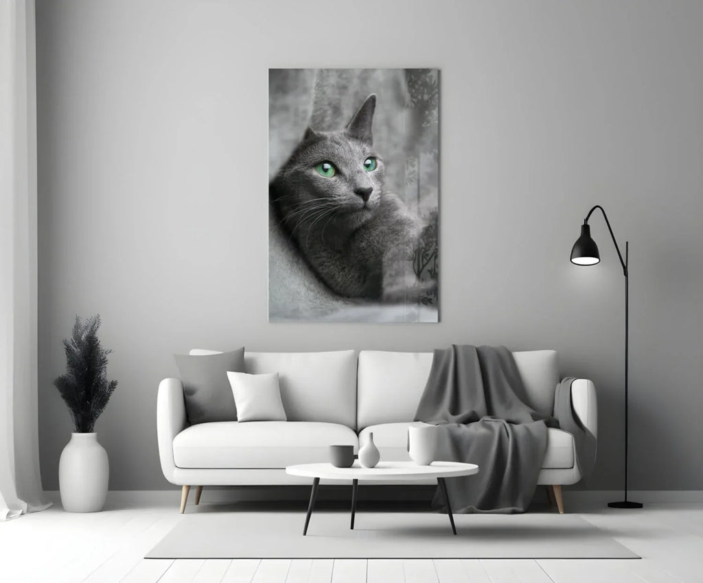 Cat Glass Wall Art - LUXARTDECO