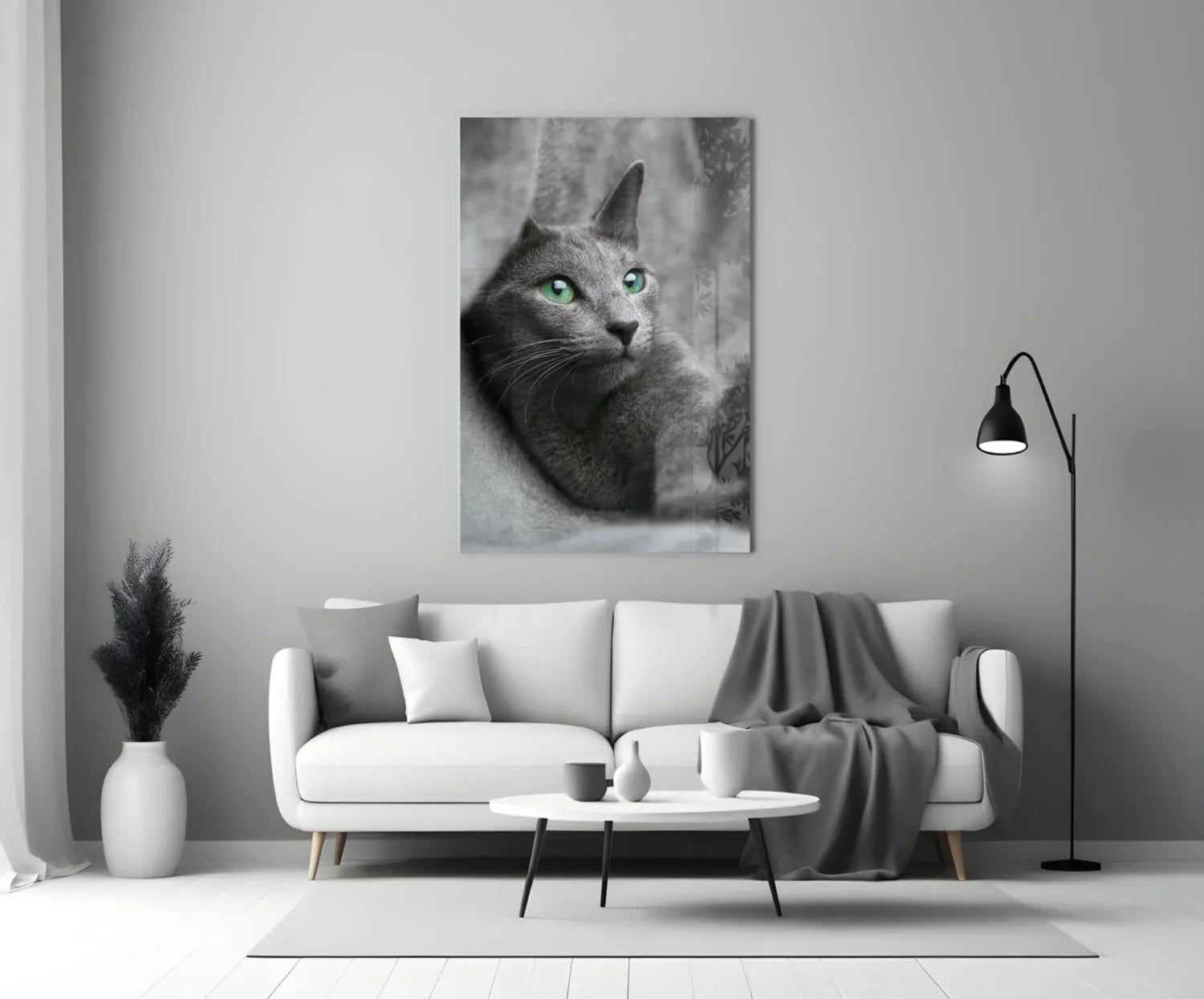 Cat Glass Wall Art - LUXARTDECO