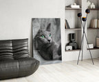 Cat Glass Wall Art - LUXARTDECO