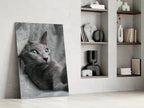 Cat Glass Wall Art - LUXARTDECO