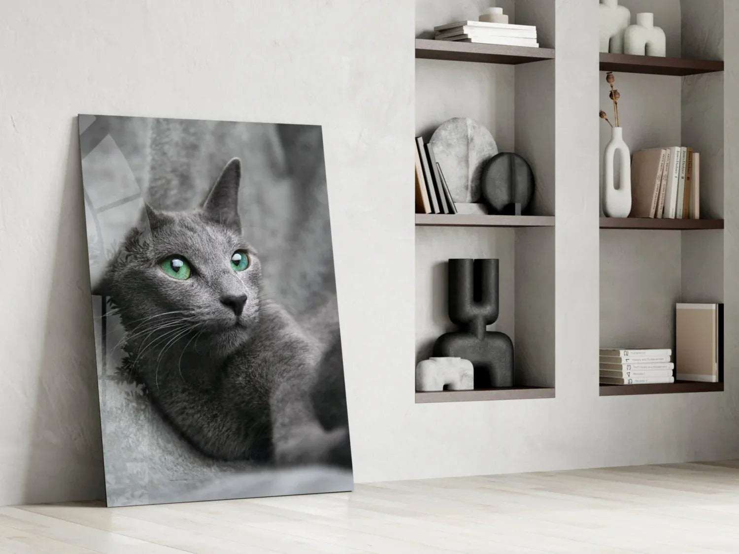 Cat Glass Wall Art - LUXARTDECO