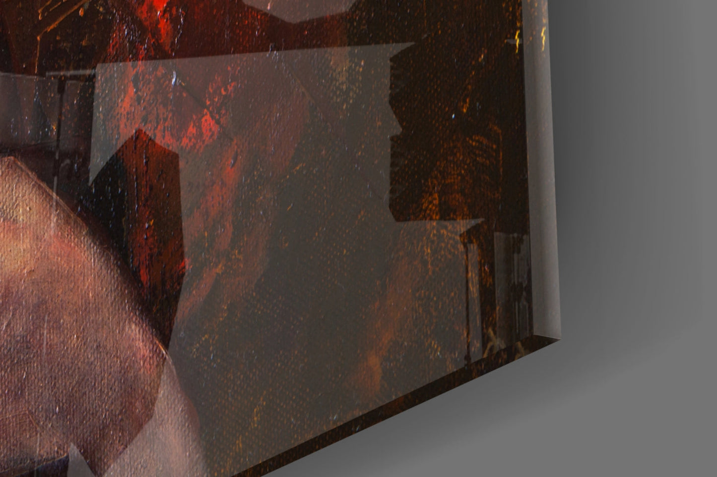 Abstract Woman Portrait Glass Wall Art