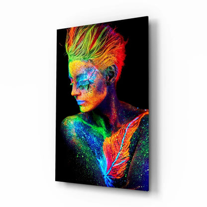 Woman Portrait Glass Wall Art - LUXARTDECO