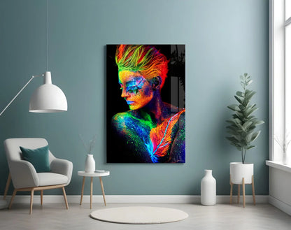 Woman Portrait Glass Wall Art - LUXARTDECO