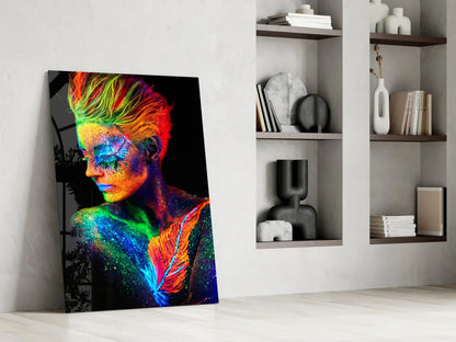 Woman Portrait Glass Wall Art - LUXARTDECO