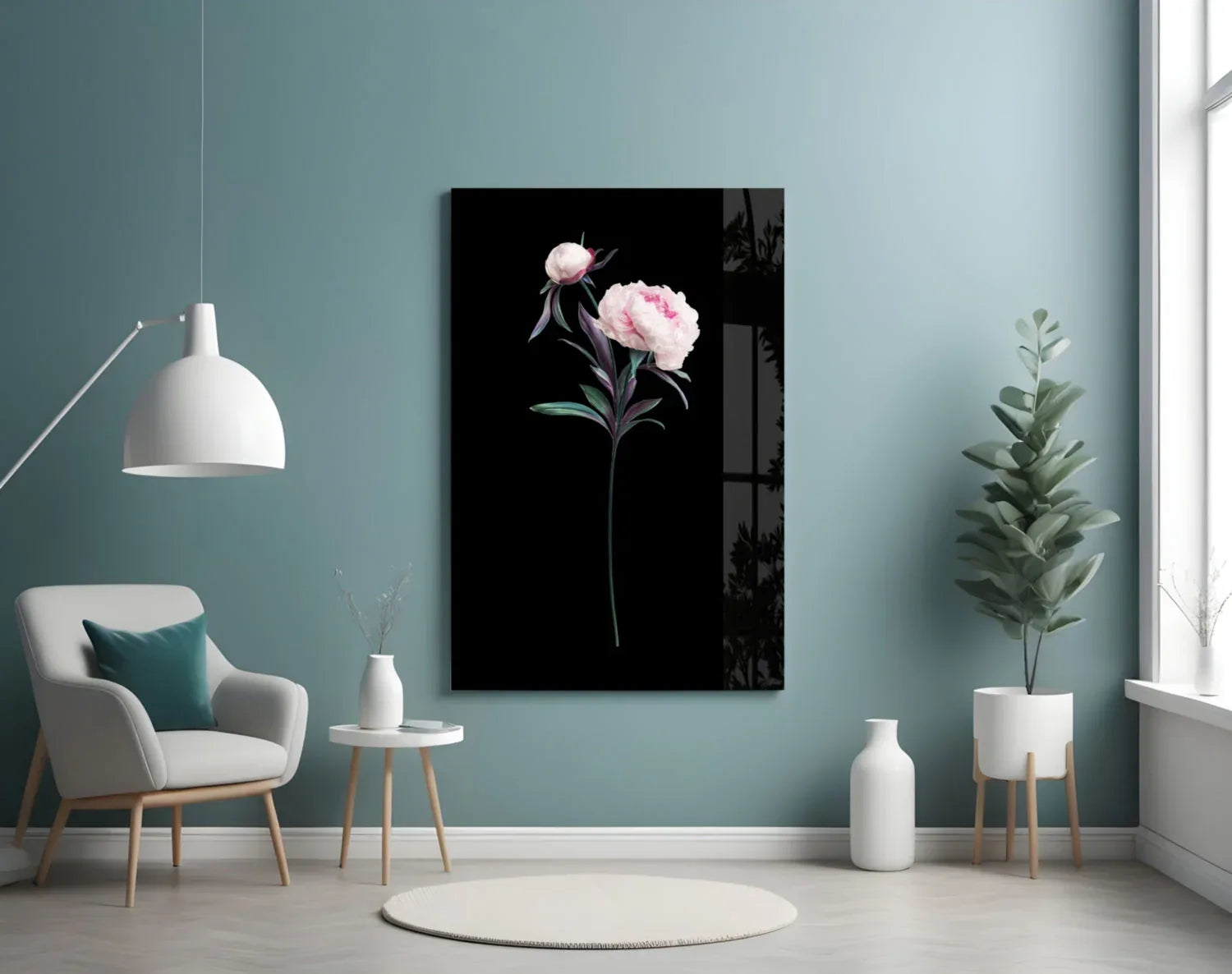 Flower Glass Wall Art - LUXARTDECO