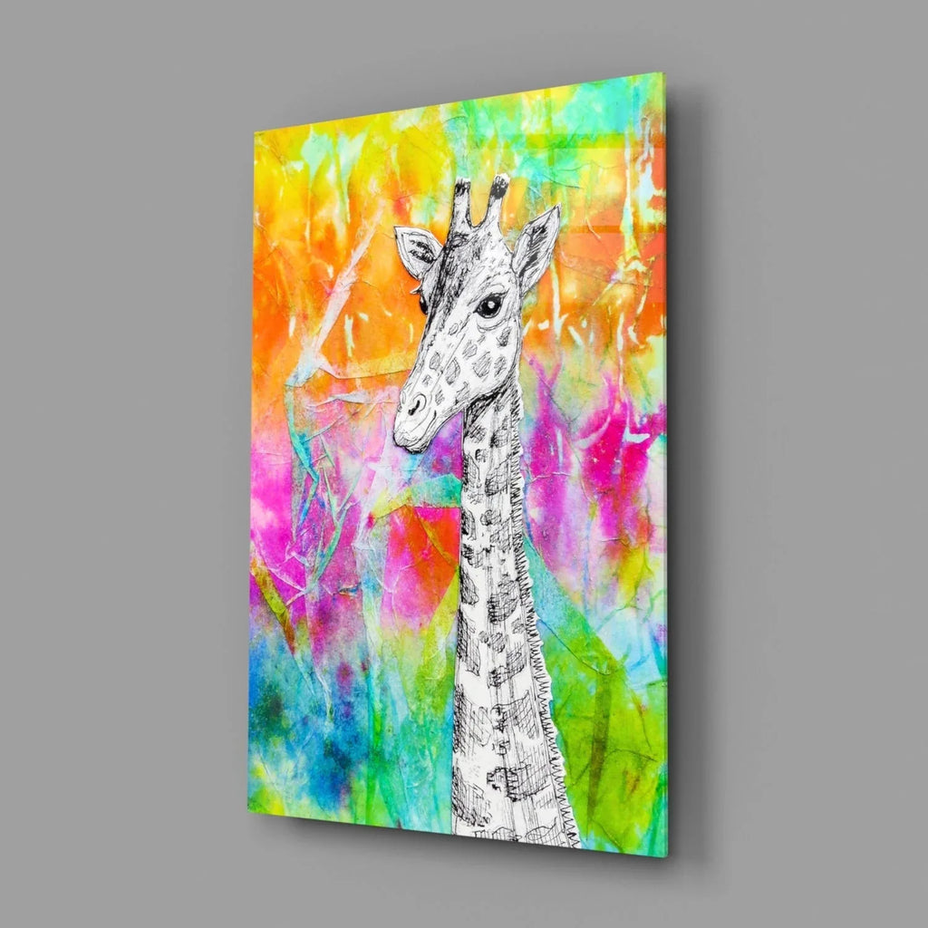 Giraffe Glass Wall Art - LUXARTDECO