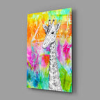 Giraffe Glass Wall Art - LUXARTDECO