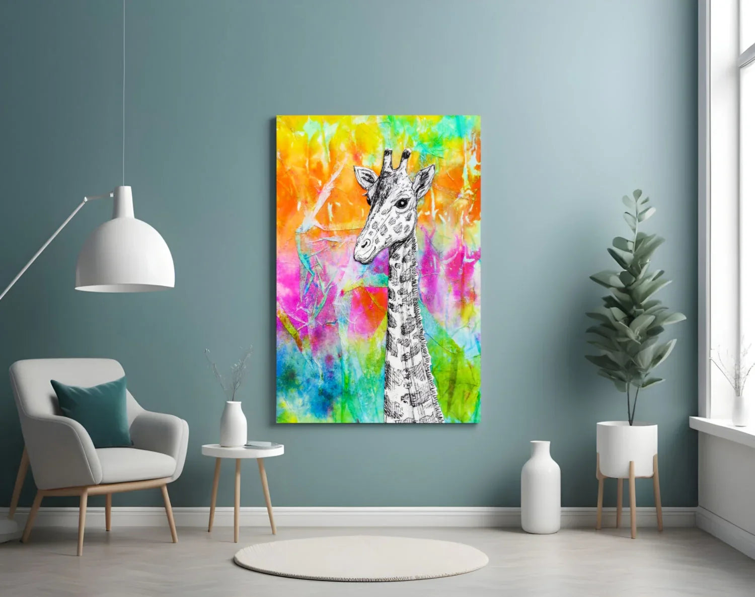 Giraffe Glass Wall Art - LUXARTDECO