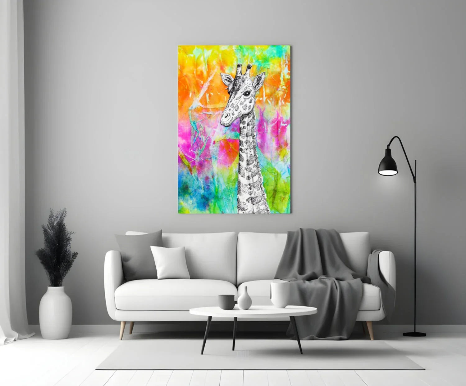 Giraffe Glass Wall Art - LUXARTDECO