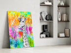 Giraffe Glass Wall Art - LUXARTDECO
