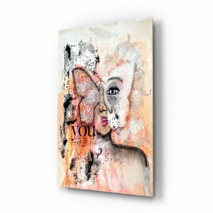 Abstract Woman Glass Wall Art - LUXARTDECO