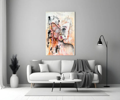 Abstract Woman Glass Wall Art - LUXARTDECO