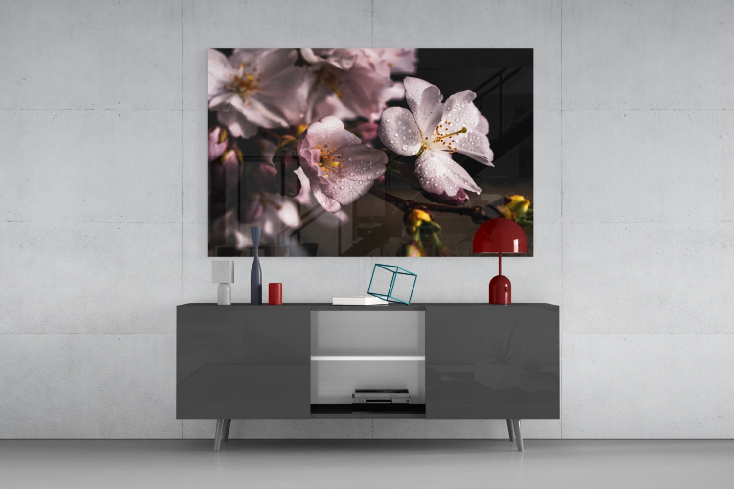 Macro Flower Glass Wall Art